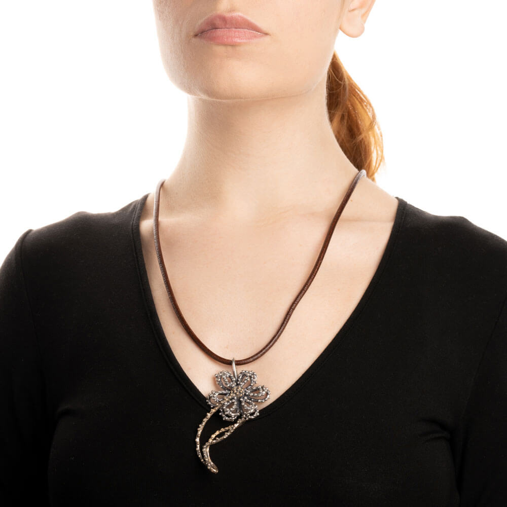 mandile-gioielli_CR026_dew-drops-pendant-in-925-silver-and-bronze_model